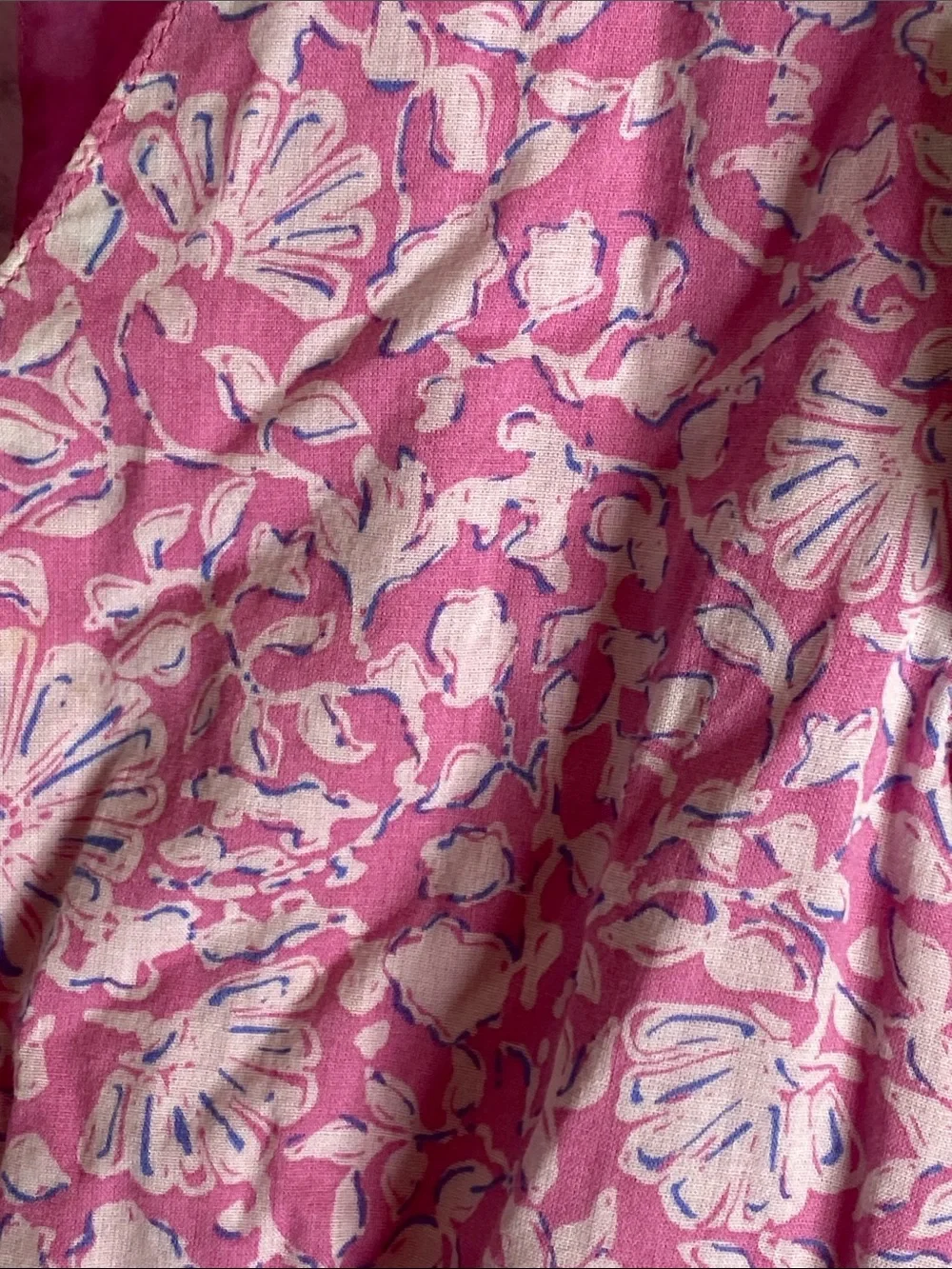 Vineyard Vines Pink Floral Ruffle Flutter Sleeve Sundress